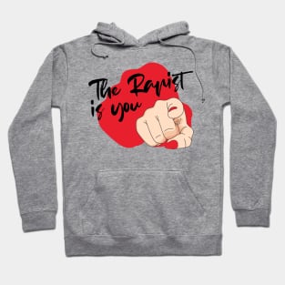 The rapist is you in Frensh feminist protest Chile Hoodie